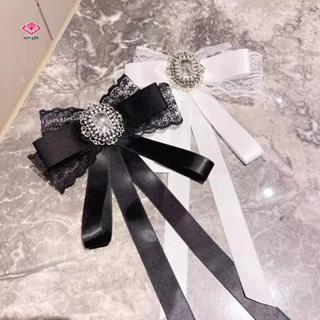 พวงมาลัยผูกโบคริสตัล Rhinestone สไตล์ bow tie เสริมเครื่องปร…