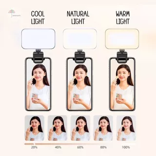 ไฟติดหัวกล้อง ไฟสตูดิโอ ไฟไลฟ์สดถ่ายภาพ น้ำหนักเบา พกพาสะดวก LED ไฟเซลฟี่ ชาร์จไฟได้ สำหรับมือถือ แล็ปท๊อป กล้อง