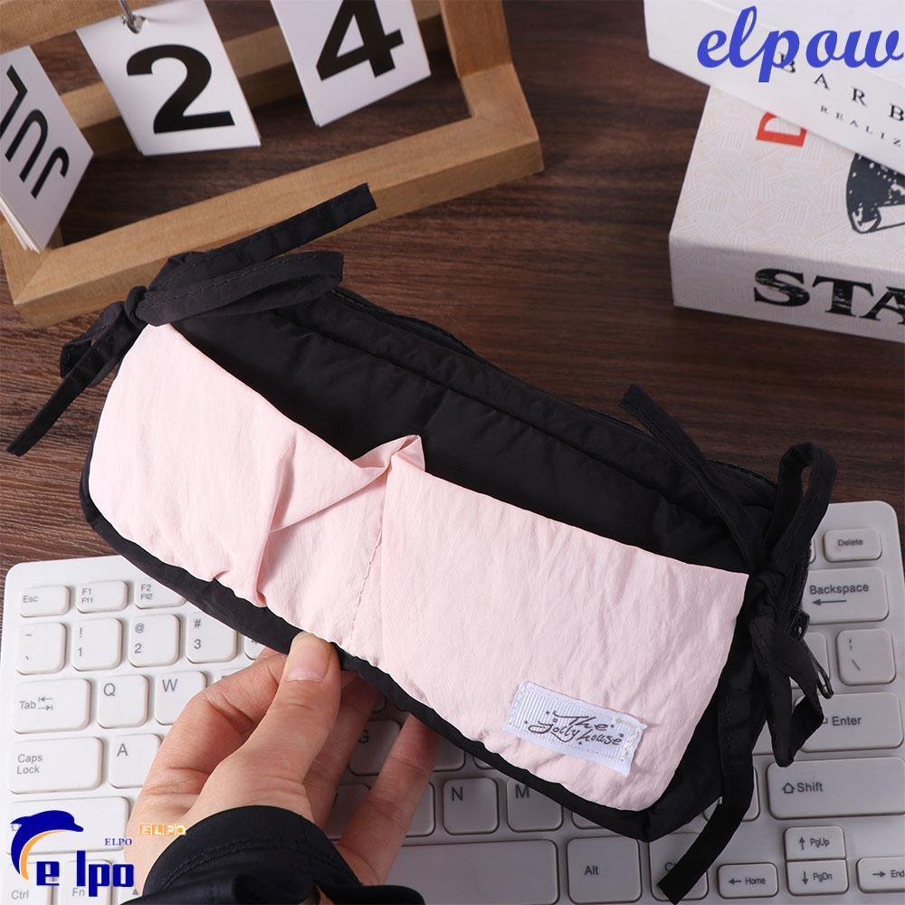 PIXELPOWER Y2K Bow กระเป๋าเครื่องเขียน, Bowknot Desktop Storage กล่องดินสอเกาหลี, Ins Sweet ความจุขน