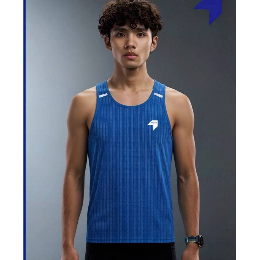 Vest สปอร์ตผู้ชาย ระบายอากาศดี แห้งไว สำหรับการวิ่งมาราธอนและออกกำลังกาย