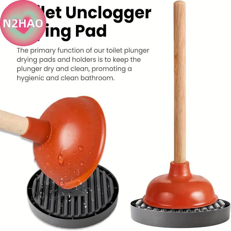 N2HAO ห้องน้ํา Plunger ผู้ถือ Generic Plunger ถาด Plunger ผู้ถือจับหยดทําความสะอาดง่าย Plunger Dryin