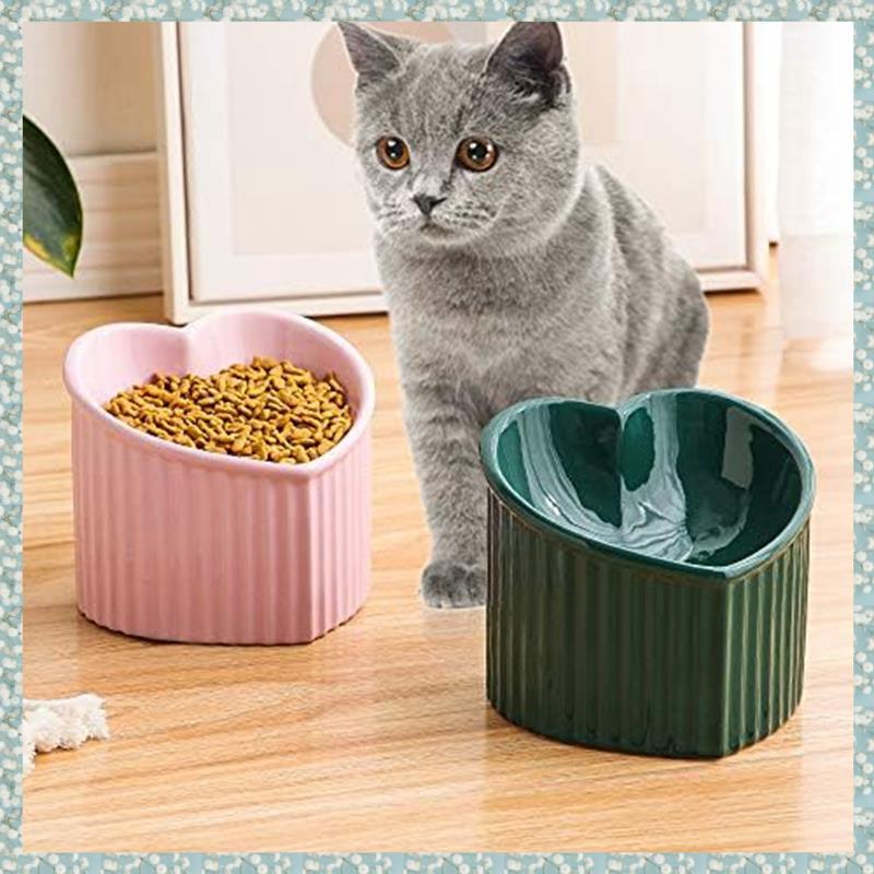 [h5bl3j6wj.ph] ชามแมวยกสูงเซรามิก,อาหารยกระดับเอียงหรือชามน้ํา,ความเครียดฟรี,ป้องกันการไหลย้อนกลับ,เ