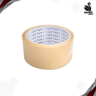 QQ TAPE (คิวคิว เทป) เทปใส เทปขุ่น เทปปิดกล่อง ขนาด 100 หลา หนา 40 / 45 / 47 ไมครอน ( 1 ม้วน )