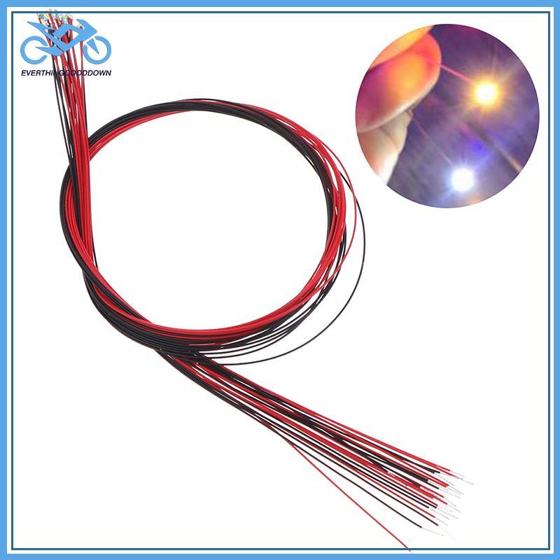 EVER 10 ชิ้น 20 เซนติเมตร t0603wm ประสาน micro litz สายตะกั่ว warm white smd led 0603 TH