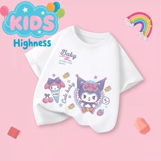 สาวแขนสั้นเสื้อยืดเสื้อผ้าเด็กสไตล์ใหม่ คุโรมิ การ์ตูนขนาดเล็กและขนาดกลางเด็กฤดูร้อนอินเทรนด์สาวผ้าฝ้าย ท็อปส์ซู
