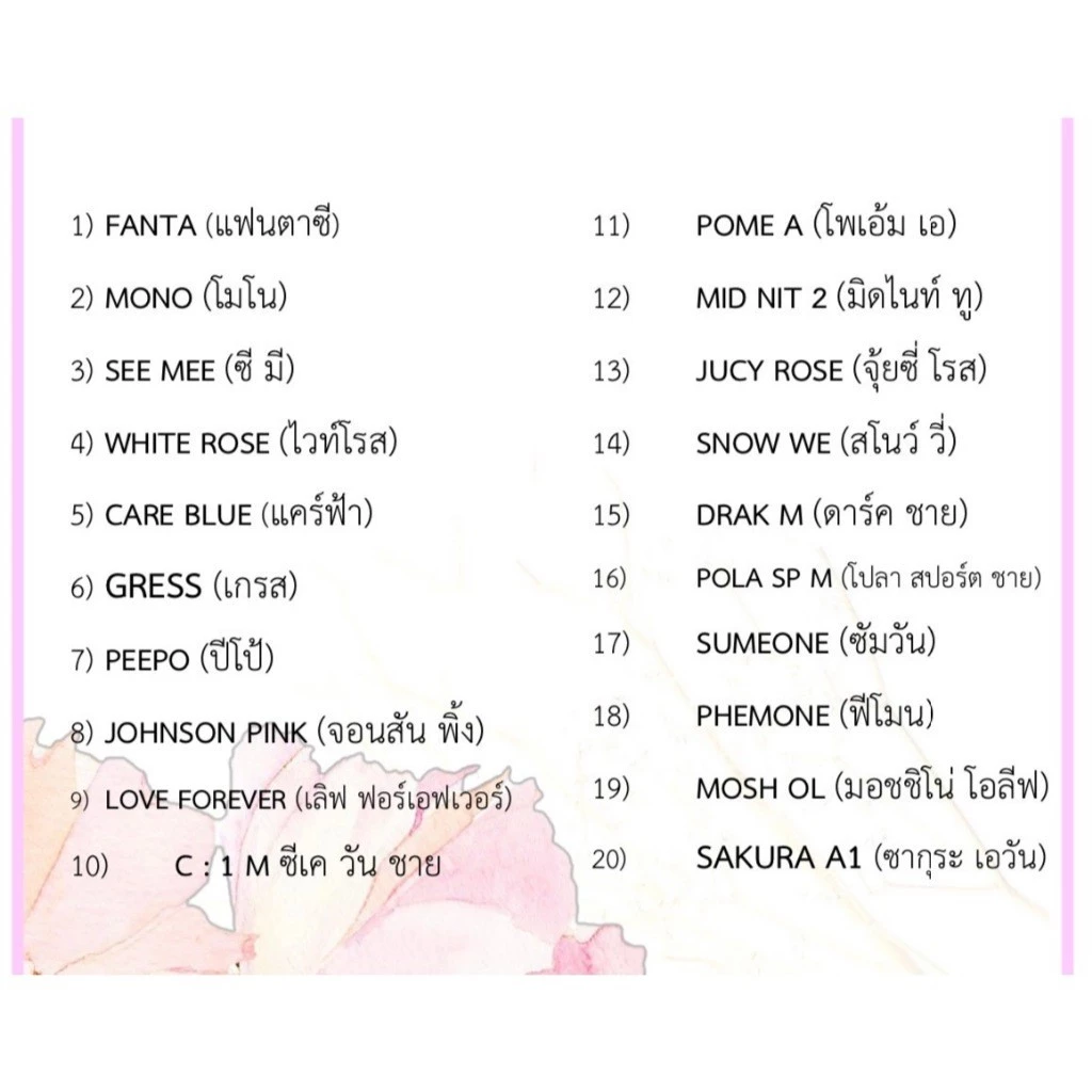 มัดรวม 20 กลิ่นขายดียอดฮิต ติดจมูก ขนาด 30 ML 100 ML หัวเชื้อน้ำหอม มีหลายกลิ่นให้เลือก พร้อมส่ง