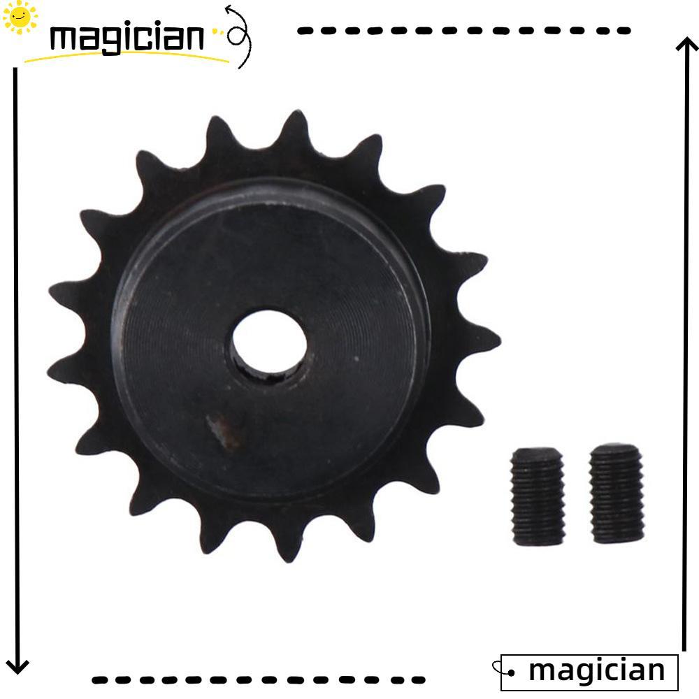 MAGICIAN เฟืองลูกกลิ้ง, 25 โซ่สีดําออกไซด์ 17 ฟันเกียร์, ปฏิบัติเดี่ยว Strand 1/4 "Pitch C45 เหล็กคา