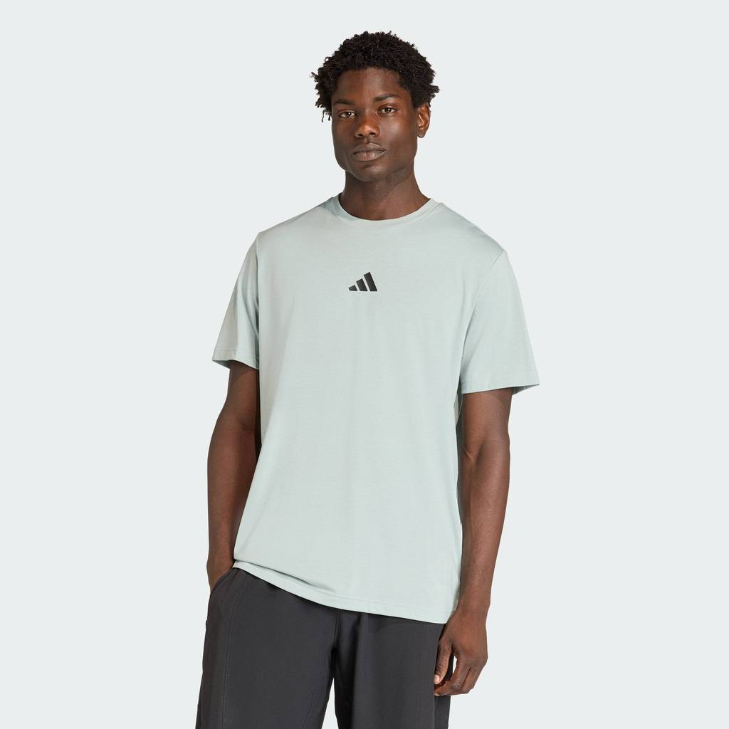 adidas Gym & Training เสื้อยืดพิมพ์ลาย CLIMACOOL TRAINING IDENTITY ผู้ชาย สีเขียว KD3914
