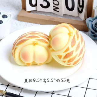 ของเล่นบีบอัด ฟื้นตัวช้า หยิกแกะพัฟ จำลองขนมปัง ของเล่นบรรเทาความเครียด
