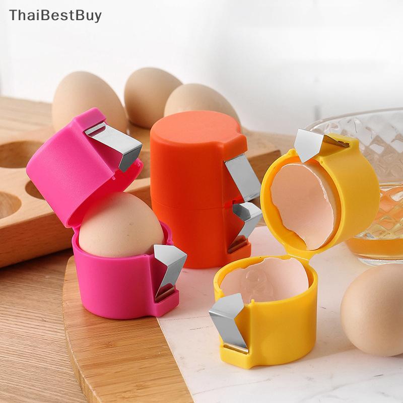 Thaibestbuy เครื่องแยกเปลือกไข่แบบมือถือเครื่องมืออบไข่เครื่องมือตัดไข่แบบพกพาเครื่องมือแยกไข่สำหรับบ้านห้องครัวใหม่