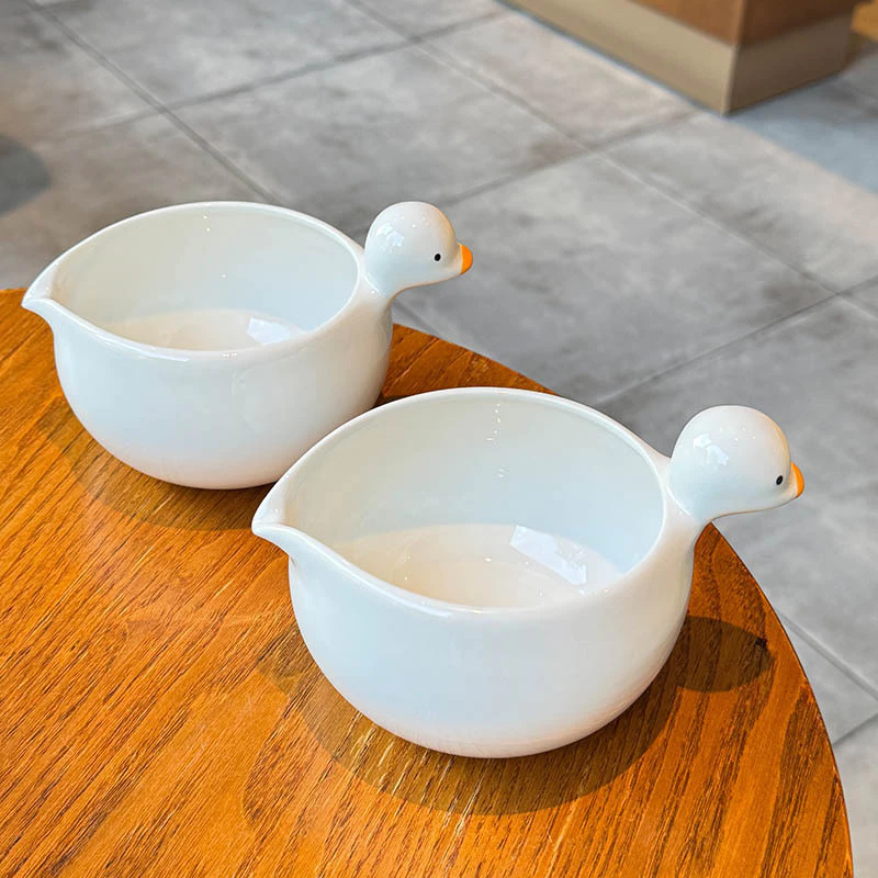 ถ้วยชงมัทฉะ  chawan ทรงเป็ดน้อย ปากเทราท์รินไม่หก [ความจุ400ml] เซรามิกเนื้อหนา จับถนัดมือ thumbnail 4