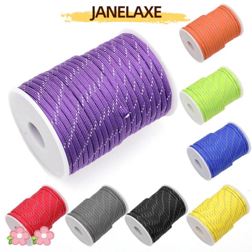 JANELAXE932JN สะท้อนแสง 550 เชือกพาราคอร์ด, 7 Core Multifunctional Parachute Cord Lanyard, Camping 3