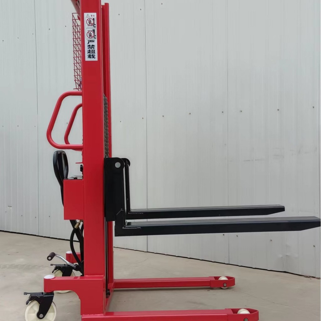 Stacker ไฟฟ้ารถยกขนาดเล็ก Manual Lift ชาร์จ Push-Up Handling Stacker โหลดสูง-Bearing Stacker