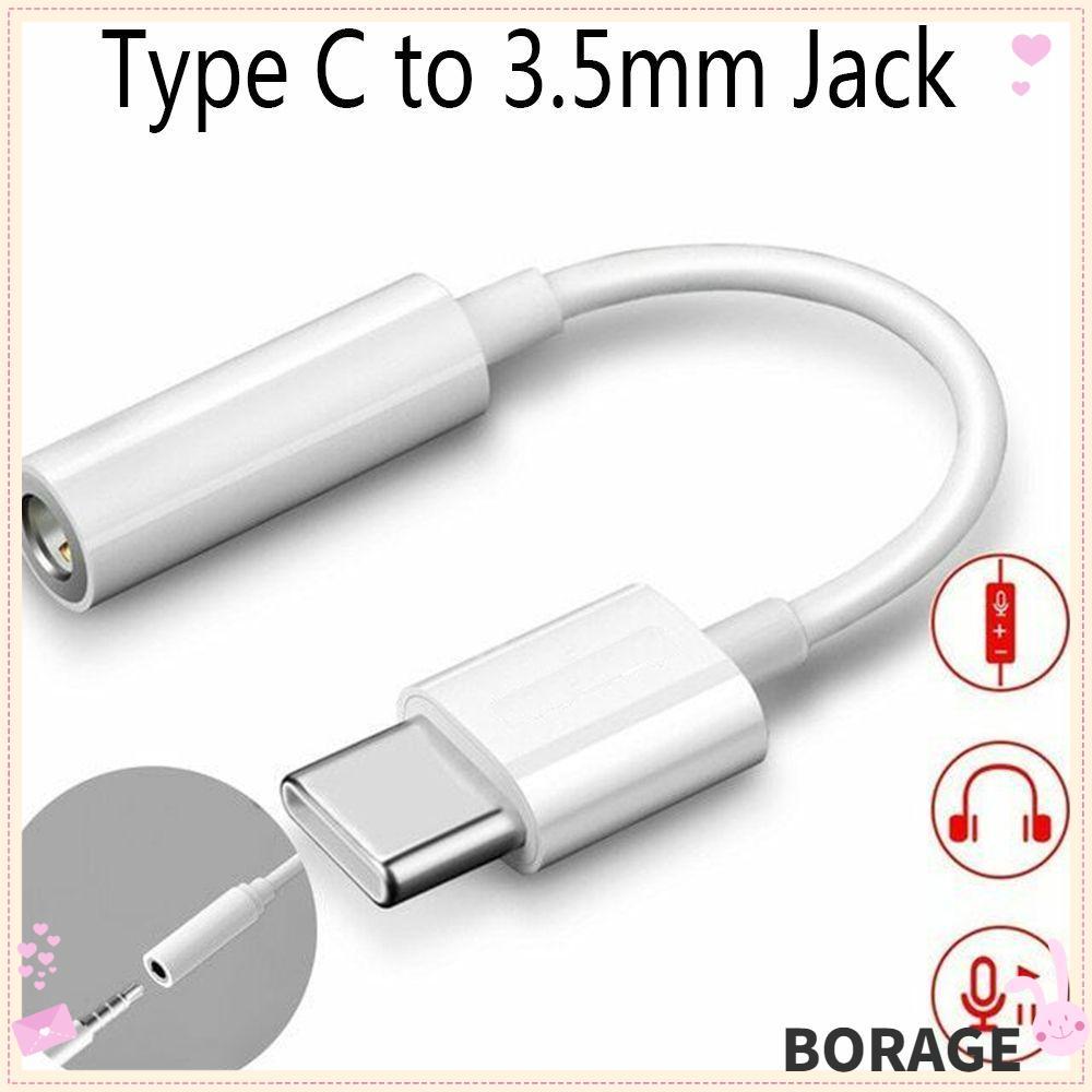 BORAG Type C USB ถึง 3.5 มม. หูฟังแบบพกพา AUX USB-C ตัวผู้