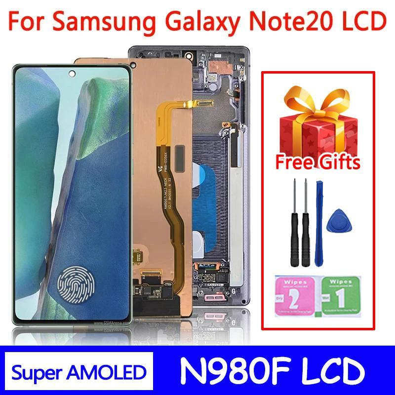 SAMSUNG 6.7Super AMOLEDหมายเหตุ 20 จอแสดงผลลายนิ้วมือสําหรับSamsung Note20 5G N980F N981B LCD Touch 