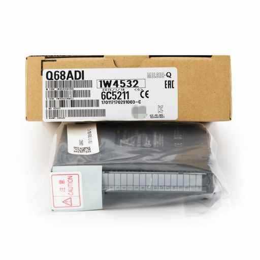 ขายร้อนสําหรับ PLC Q68ADV ตัวควบคุมการเขียนโปรแกรมต้นฉบับใหม่พร้อมการสื่อสาร RS485 สําหรับโมดูลอัตโน