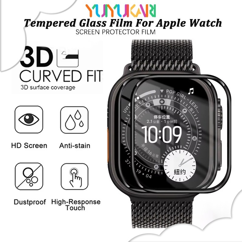 HD Anti Gores ฟิล์มแก้วนิรภัยสำหรับ for Iwatch Apple Watch Ultra/SE 3 2 Series 11 10 9 8 7 6 49 46 45 44 42 41 40 38 มม