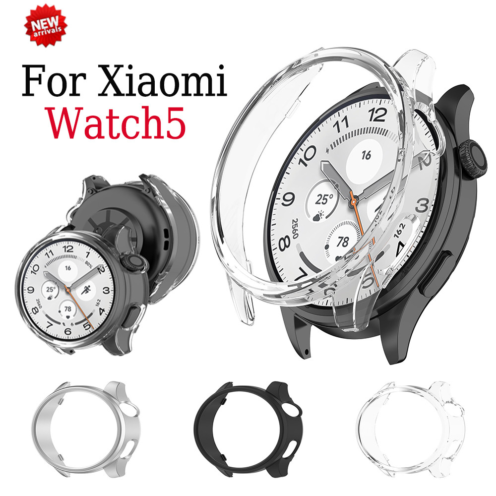 PC Hollow สําหรับ Xiaomi Watch 5 Protector Samrt สายนาฬิกากันชนสําหรับ Xiaomi Watch 5 เคสเกราะป้องกั