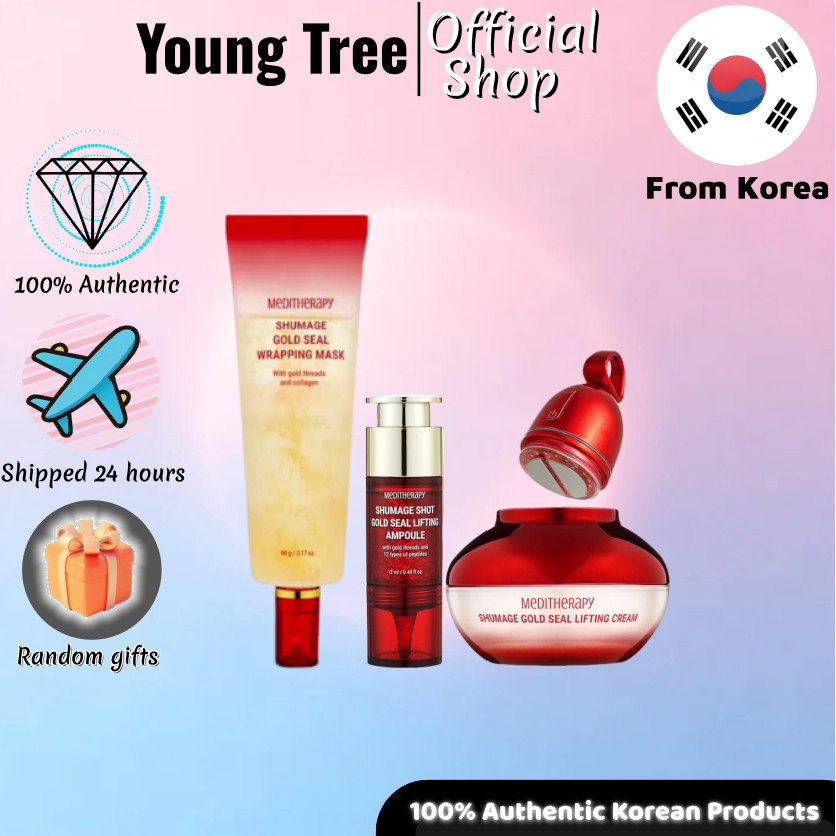 [MEDITHERAPY]{ Lifting Cream 50ml พร้อมอุปกรณ์/Lifting Ampoule 12 ml/Lifting Mask 90g}Gold Seal