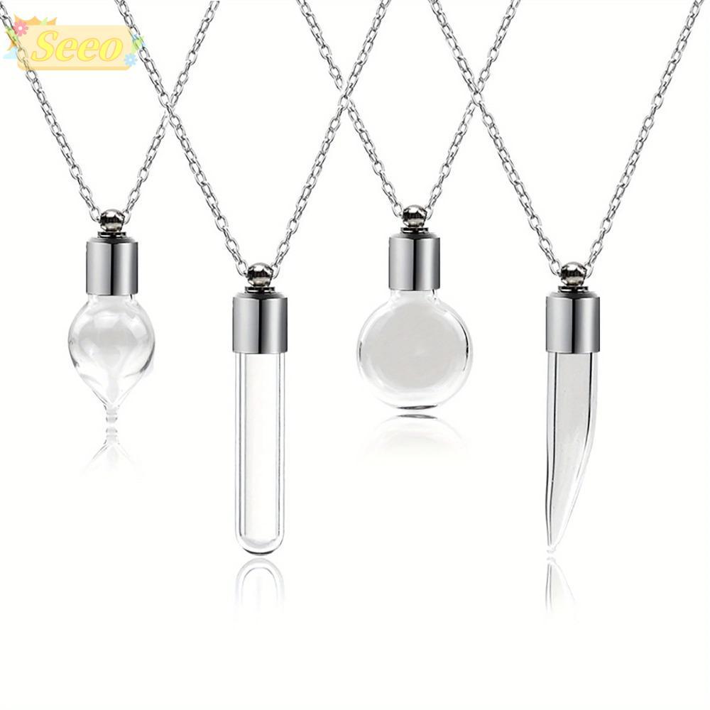 สร้อยคอจี้ขวดแก้ว จี้ Vial น้ำหอมใส่ได้ อัปเกรดเอง