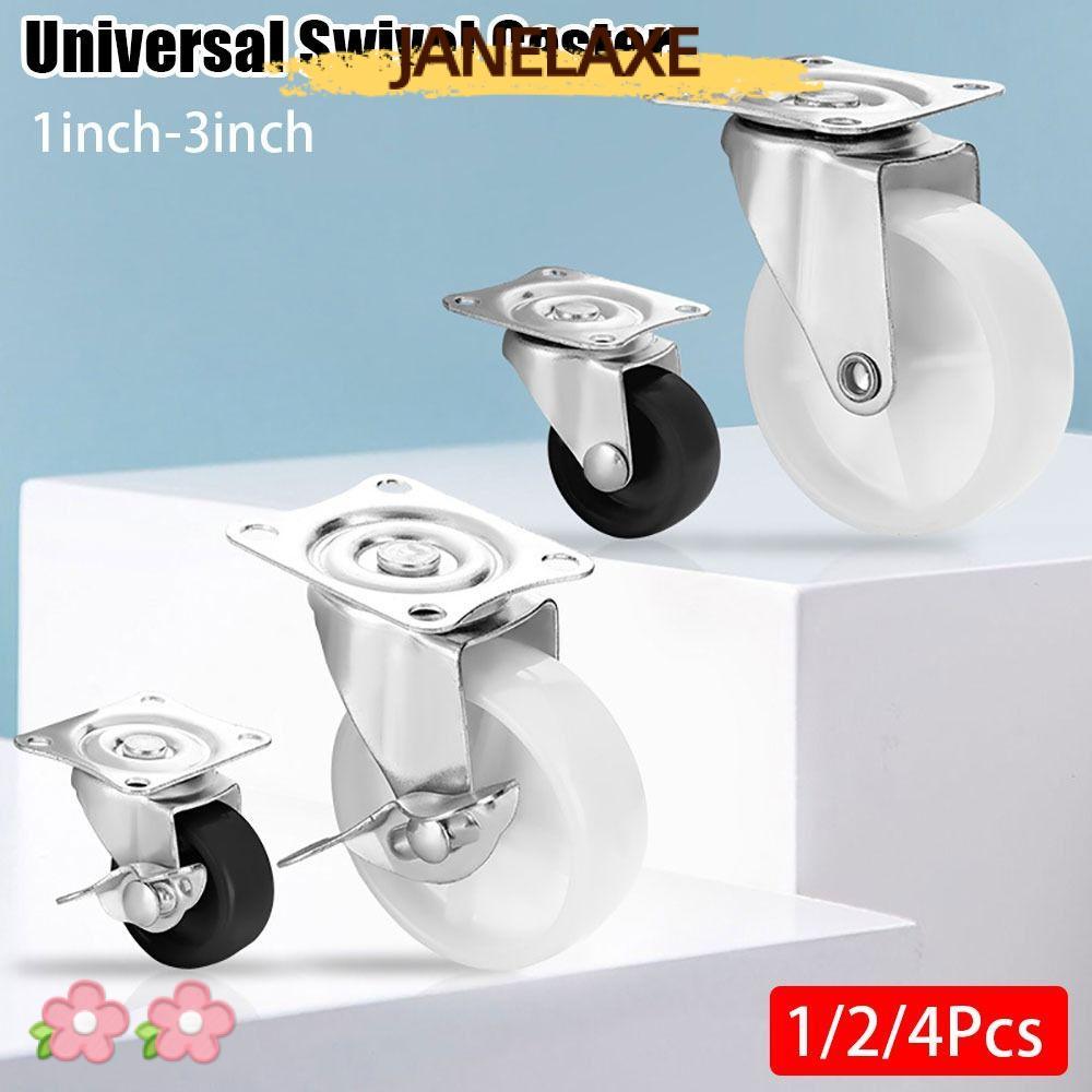 JANELAXE932JN 1/2/4 ชิ้นล้อ, 360 องศา Heavy Duty เฟอร์นิเจอร์ Roller, ทนทาน 1/1.25/1.5/2/2.5/3 นิ้ว 