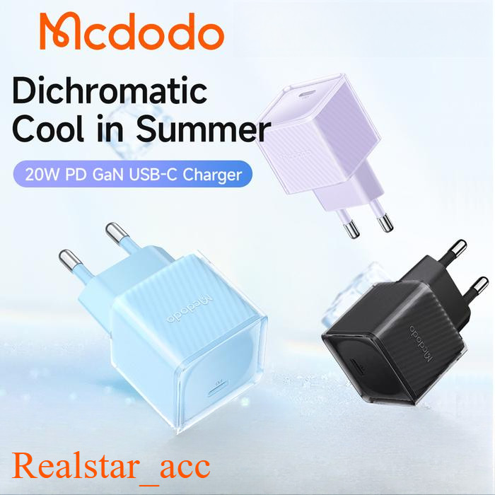 MCDODO CA-3771 CA-3772 CA-3773 GAN PD Type C Fast Charging 20w หัวชาร์จ - สินค้าของแท้