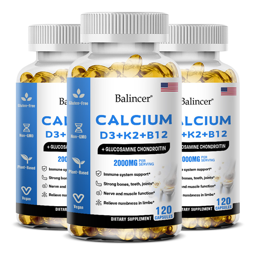 Balincer Calcium D3+K2+B12 อาหารเสริมรองรับกระดูก ข้อต่อ และฟัน บํารุงระบบประสาท เสริมภูมิคุ้มกัน และส่งเสริมสุขภาพหัวใจ