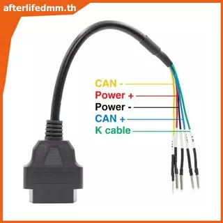 AL รถ OBD2 อะแดปเตอร์วินิจฉัย OBD2 Connector จัมเปอร์อินเทอร์เฟซสายต่อเครื่องมือสายต่ออัตโนมัติ 16Pin สามารถ +- K สาย TH