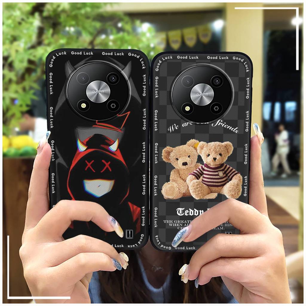 ป้องกันฝุ่นน่ารัก ZTE Blade A73 5G เคสโทรศัพท์คู่สร้างสรรค์เนื้อหรูหราการ์ตูนซิลิโคน Simple Graffiti