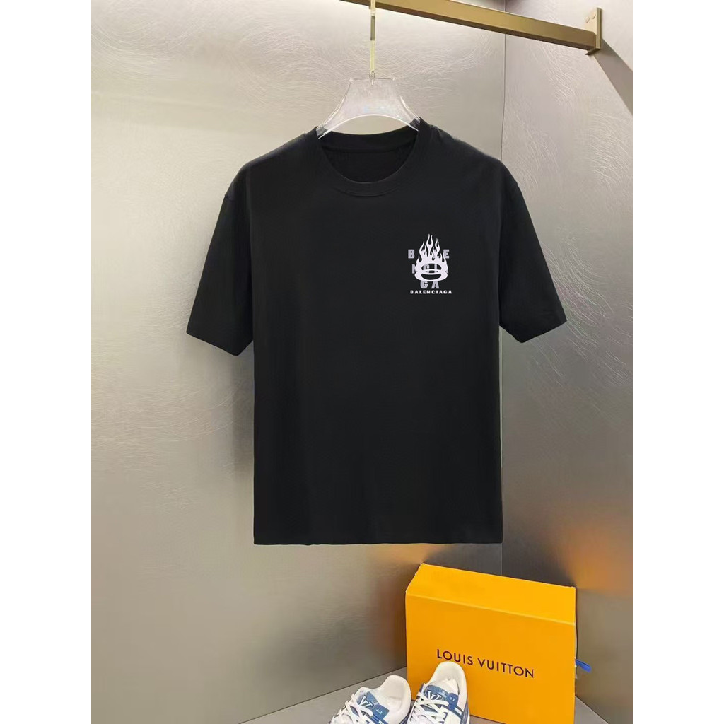 BALE & NICIA @ GA2026 ขนาดใหญ่ 6XL Star รอบคอแขนสั้นเสื้อยืดคู่สไตล์ผู้ชาย Letter Contrast สี Bottom