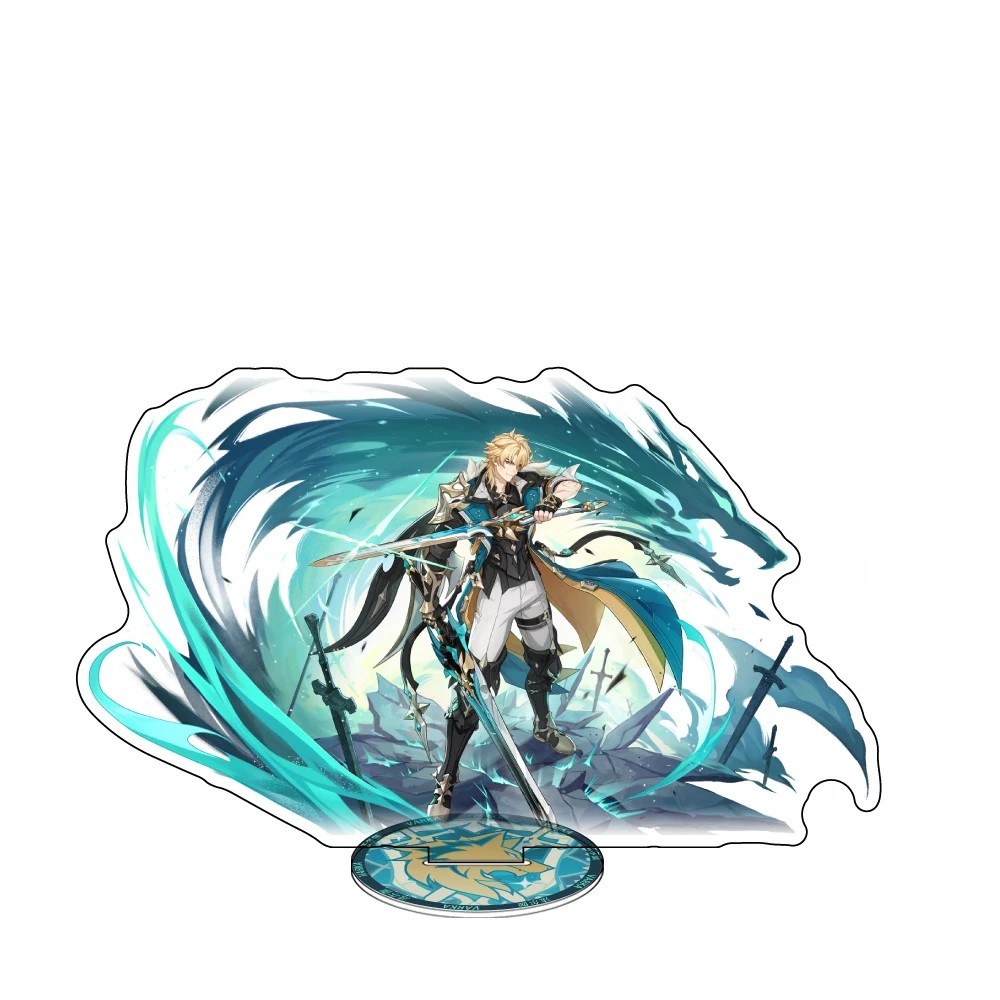 Standee รุ่น Genshin Impact ตัวอักษร Xilonen Kinich Mualani อะคริลิคตกแต่งโต๊ะเรียนอะนิเมะเกมอุปกรณ์