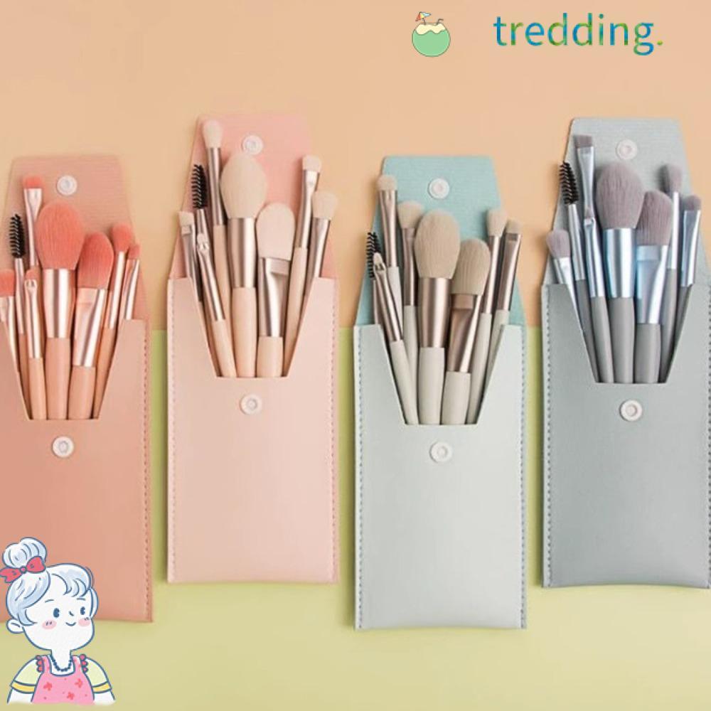 TREDDING491 ชุดเครื่องมือแต่งหน้า 8 ชิ้น, Eye Facial Beauty Soft Bristle Make Up Brush, Fashion Prem