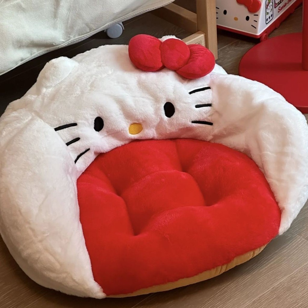 น่ารัก เคที แมวเบาะตุ๊กตานักเรียนหอพักห้องนอนเก้าอี้ผายลมเบาะสํานักงานอยู่ประจําเบาะเอวสนับสนุนแบบบูรณาการ