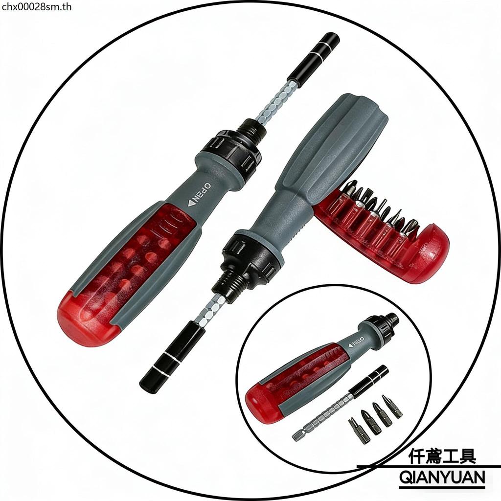 ไขควงมัลติฟังก์ชั่น Ratchet Multi-Angle 10-in-1 ชุดไขควง Phillips Flat U-Shaped Triangle Repair Tool
