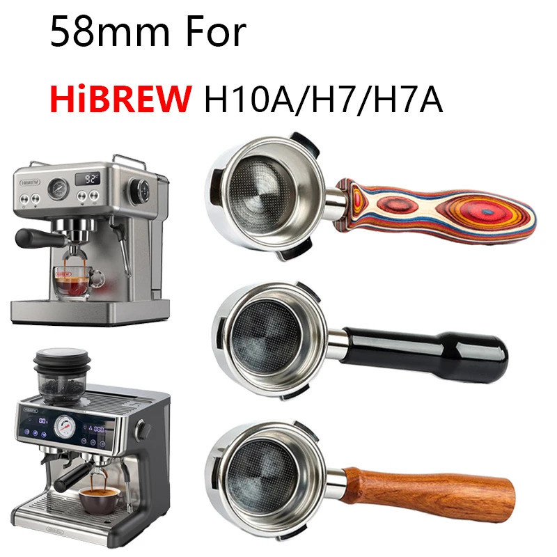58 มม.กาแฟ Bottomless Portafilter สําหรับ Hibrew H10a/Hibrew H7/Hibrew H7a ตะกร้ากรองเปลี่ยน Espress