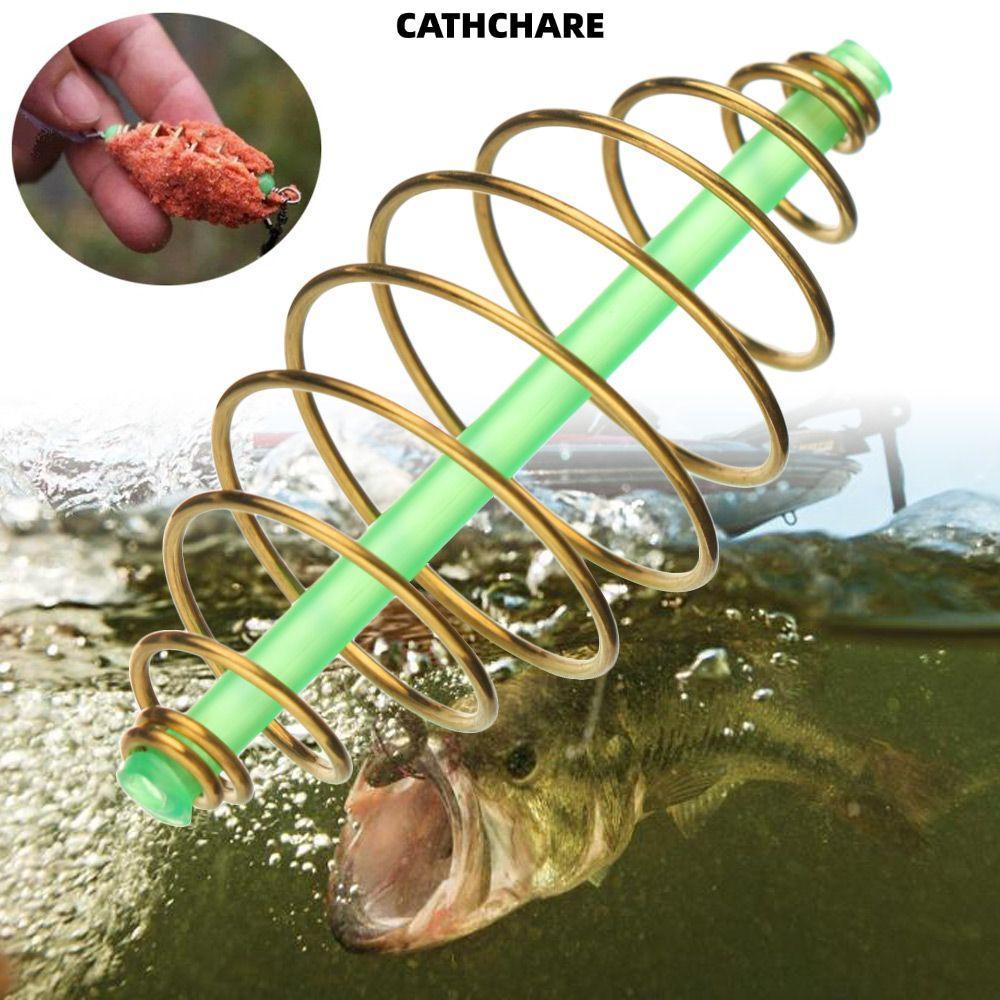 CATHCHARE294 10 ชิ้น/เซ็ตสแตนเลส Feeder Method Leader คุณภาพสูงสปริง Lure