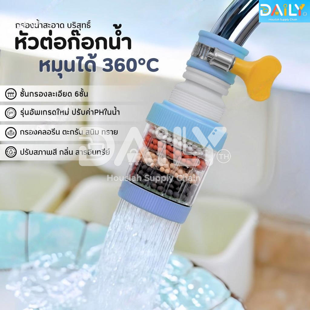 หัวกรองก๊อกน้ำ พร้อมช่วยกระจายน้ำได้หลายทิศทาง มี 3ชั้น และ 4ชั้น ใช้ได้กับก็อกน้ำทั่วไป ร้านสุ่มสีนะคะ