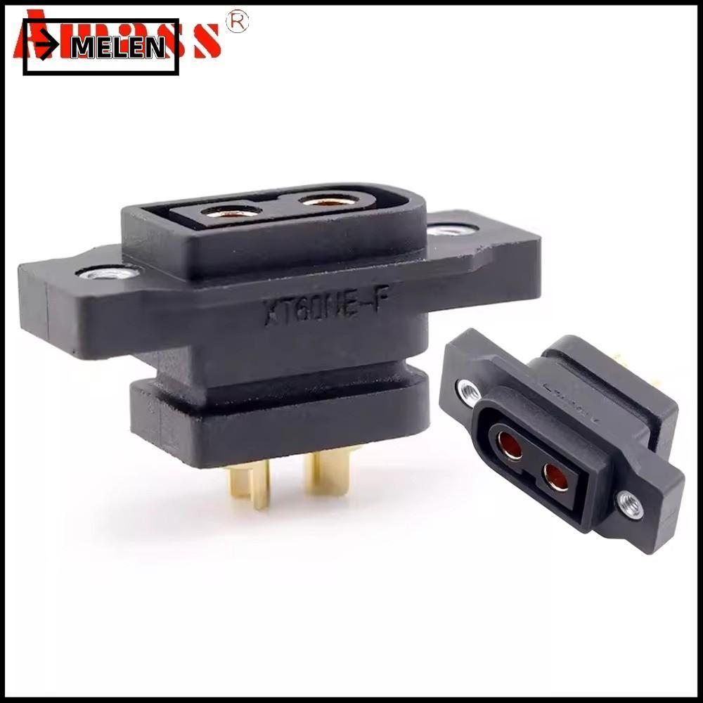 MELEN 5 ชิ้น XT60NE-F ปลั๊ก, 3.5 มม./4 มม.ชุบทอง XT90NE-F Connector, DC500V สีดําสีเหลือง Amass Conn