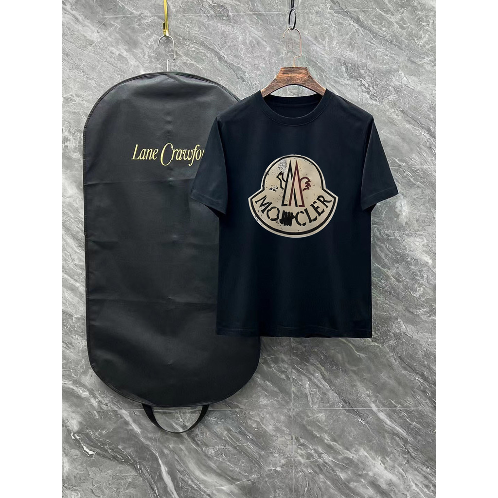 Moncler2026 Moncler-สไตล์ใหม่6XLคลาสสิกรอบคอแขนสั้นเสื้อยืดผู้ชายผู้หญิงสไตล์ขนาดใหญ่สไตล์ใหม่All-Ma