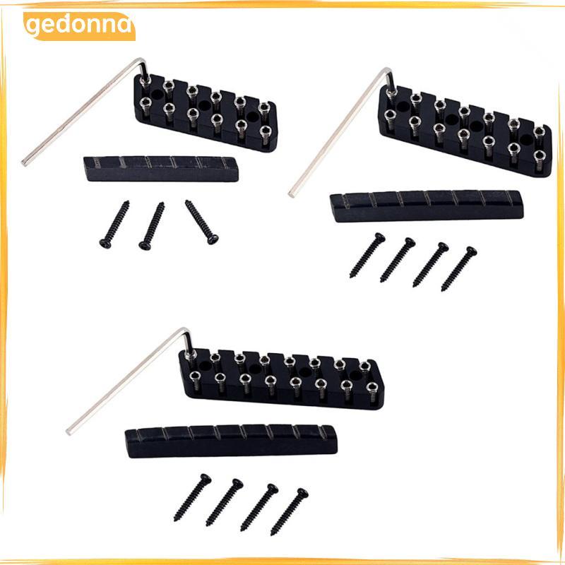 [gedonna] 6 String/ 7 String/ 8 String Headless Guitar Bridge & Slotted Nut Set