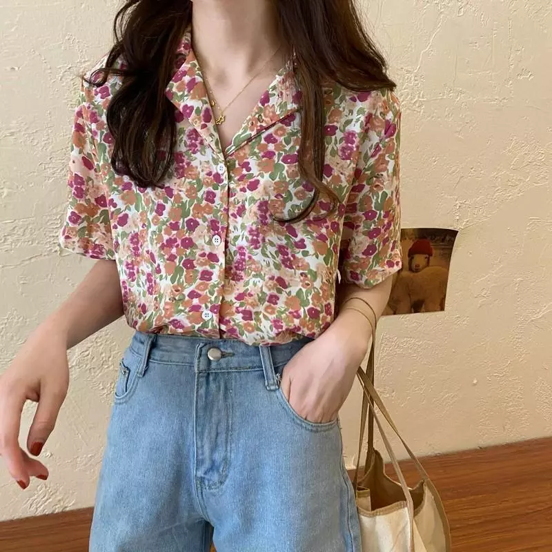 Chili Koko เสื้อเชิ้ตฮาวายลายดอก 99002 thumbnail 6
