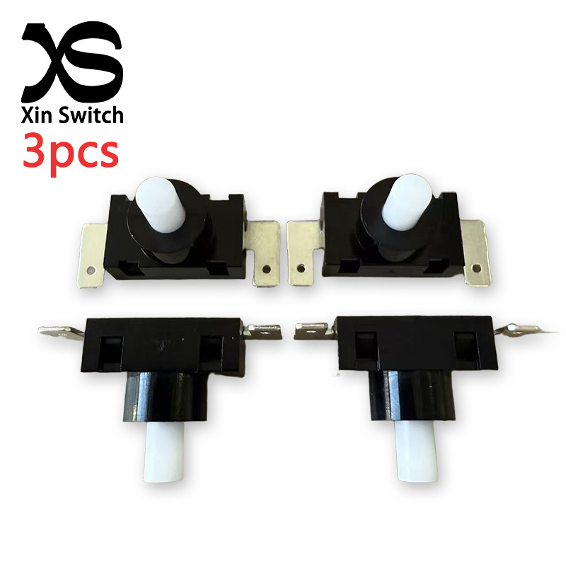 3PCS YT-2513-F เครื่องดูดฝุ่นอุปกรณ์เสริม NOVA เครื่องดูดฝุ่น 12 (10) A 250VAC KAN-J4 สวิทช์ปุ่ม 2Pin
