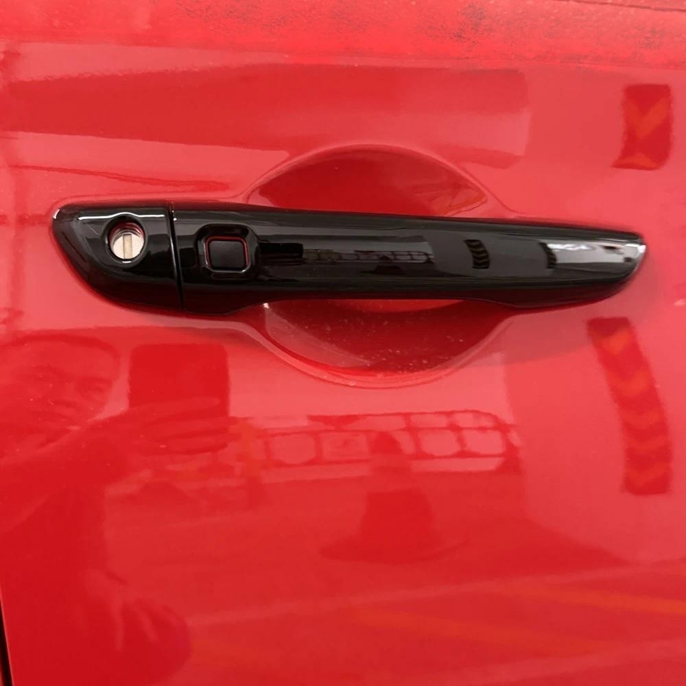 RHD สีดําภายนอกจัดแต่งทรงผมประตูตกแต่งสําหรับ Hyundai i30 N 2019-2023 พร้อมสามรูรุ่น