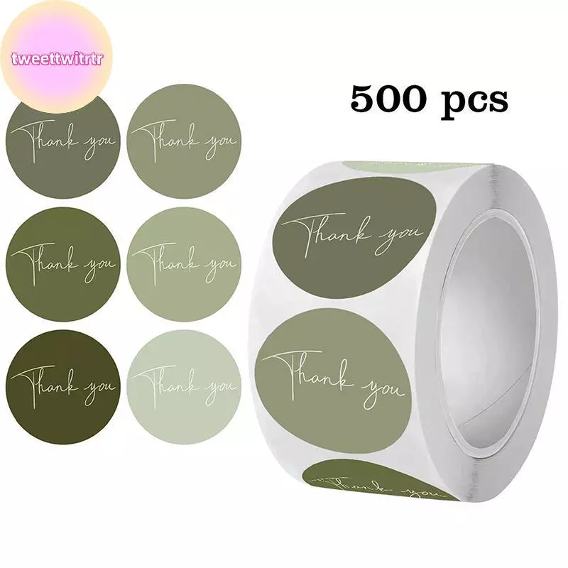 TRWITR 500 ชิ้นขอบคุณ Stiers ป้ายน่ารักสําหรับธุรกิจขนาดเล็กหรืองานแต่งงานของขวัญ Decor Stier เครื่องเขียนอุปกรณ์ TH