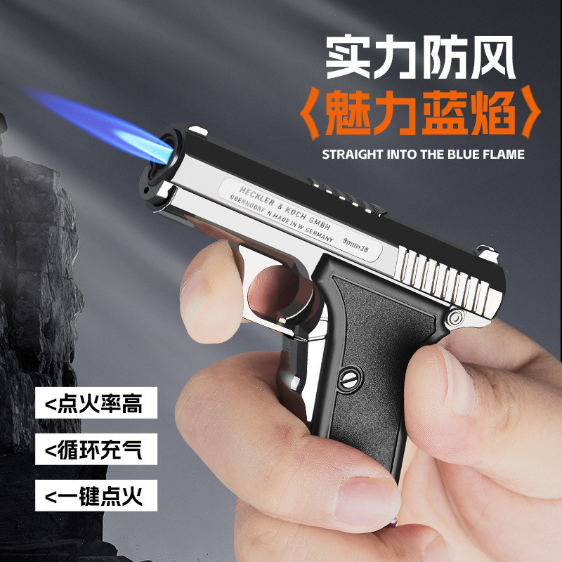 F150Mini windproof direct blue flame refillable lighter with creative and unique design