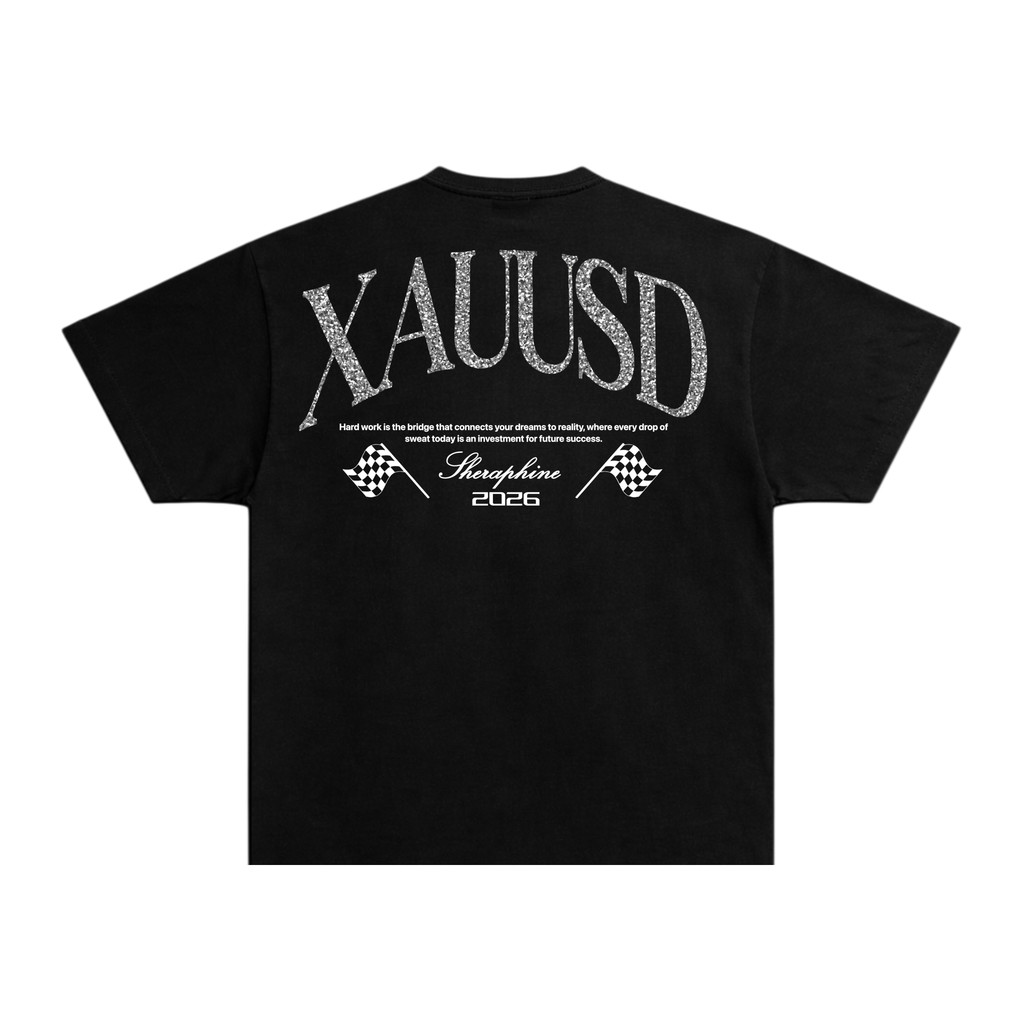 Sheraphine Studios - เสื้อยืด XAUUSD Edition Cotton Combed 20s สีดําสีขาว
