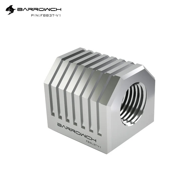 Barrowch PC Water Cooling Fitting G1/4" อะแดปเตอร์ 3 Way Tube Connector, สําหรับระบบ Water Cooler FB