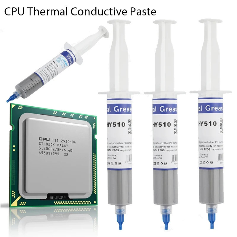 HY510 GPU CPU วางความร้อน, GPU การนําความร้อน GPU ซิลิโคนจาระบี, CPU ชิปเซ็ตระบายความร้อน, CPU สีเทา