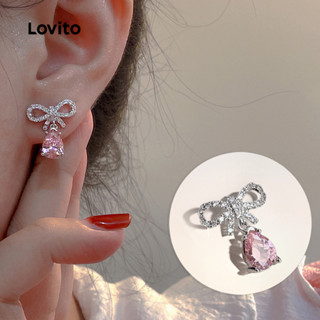 Lovito  ต่างหูเพชรแฟลชแบบลําลอง LFA108288