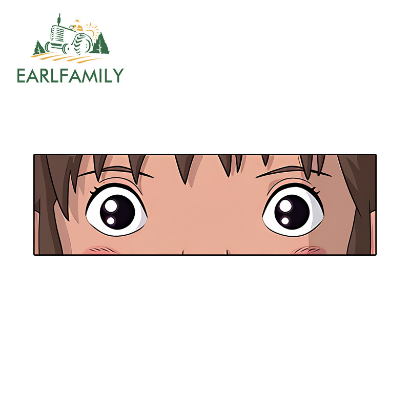 EARLFAMILY Totoro Eyes Slap สติกเกอร์รถศิลปะรถจักรยานยนต์กระจก Racing Drifting กันชนกันน้ําไวนิล Dec